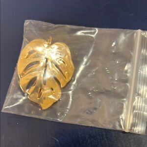 Gold Sculptural Leaf Hook Earrings